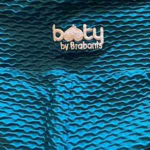 Croco skin cropped leggings “turquoise”